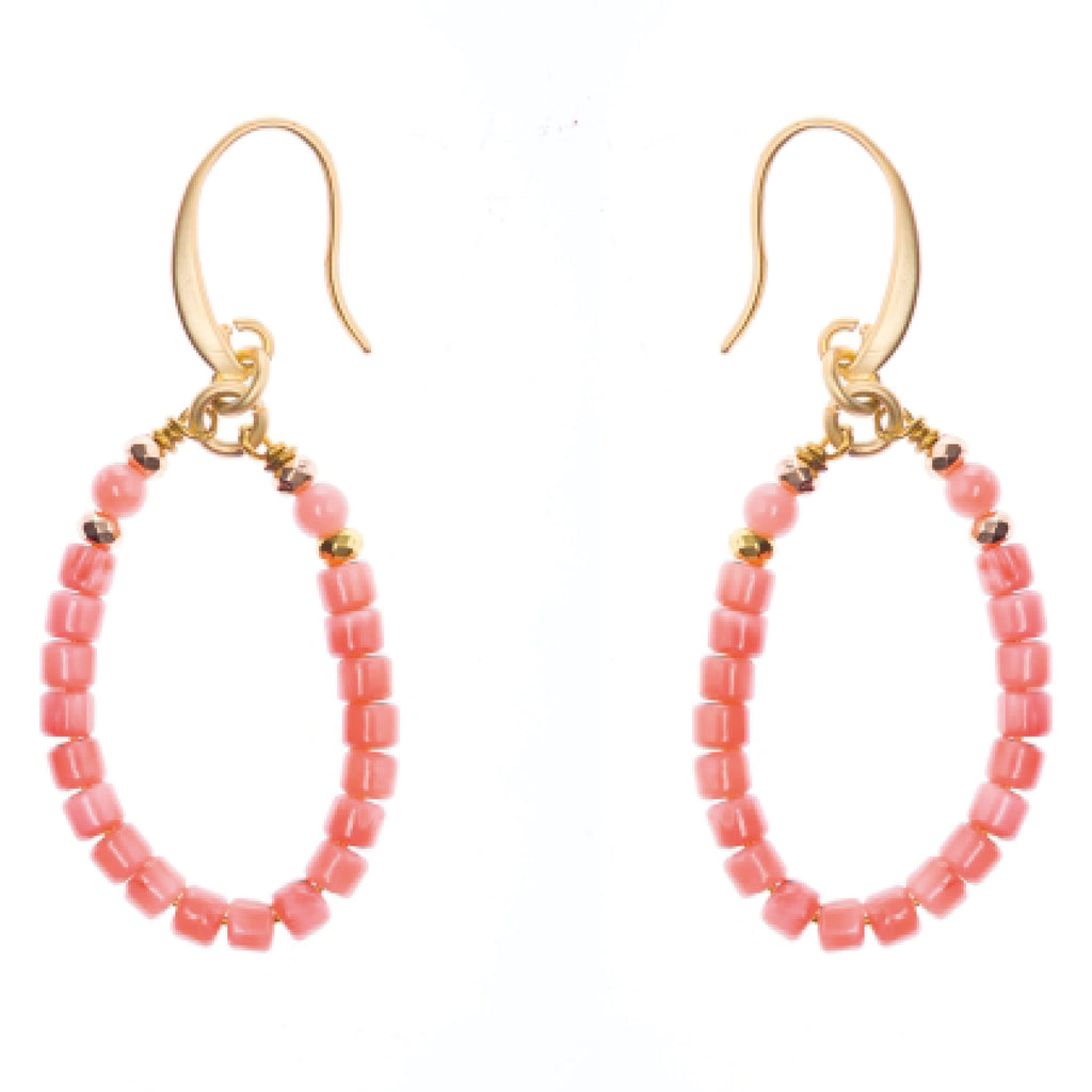 Pranella Apricot Hoop Earrings - Jo And Co Pranella Apricot Hoop Earrings - Pranella