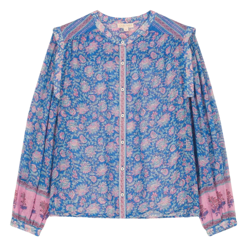 Blouse crafted from lightweight organic cotton with a beautiful print. With frieze detailing on the upper back and bottom of the sleeves.
Louise Misha Blue Capri Cove Jane Blouse - Jo And Co Louise Misha Blue Capri Cove Jane Blouse - Louise Misha