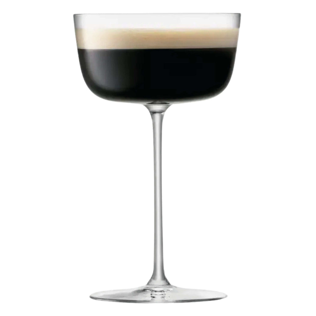 Borough Cocktail Saucer Glass with flared bowl and fine stem, ideal for martinis or champagne, 240ml capacity.