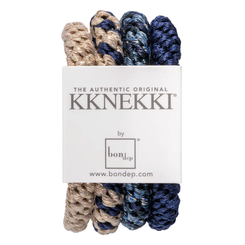 4 hairbands in navy and beige colours.
KKNEKKI Bundle 3 Hairbands - Jo And Co KKNEKKI Bundle 3 Hairbands - KKNEKKI