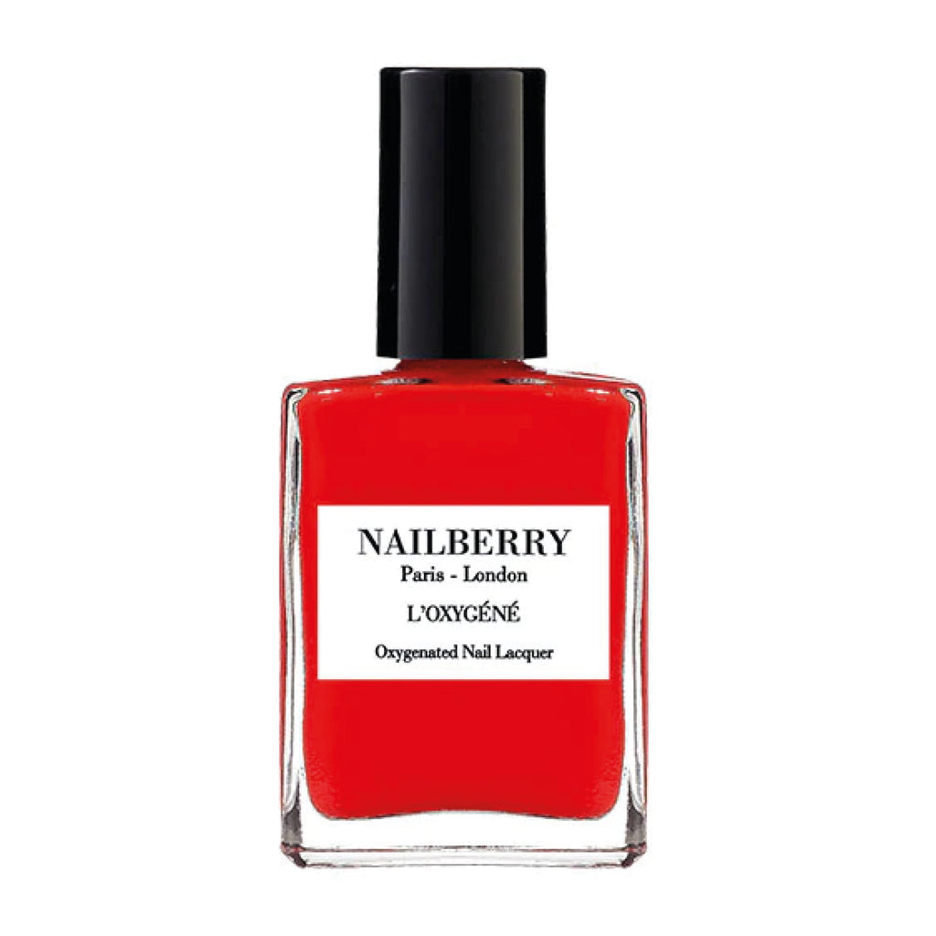 Bright red-orange nail polish.
Nailberry Cherry Cherie Nail Polish - Jo And Co Nailberry Cherry Cherie Nail Polish - Nailberry