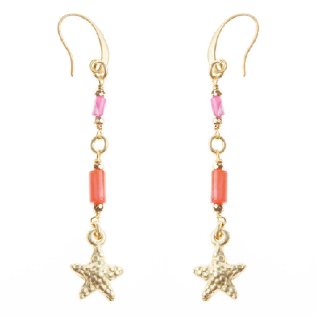 Pranella Flamingo Starfish Earrings - Jo And Co Pranella Flamingo Starfish Earrings - Pranella