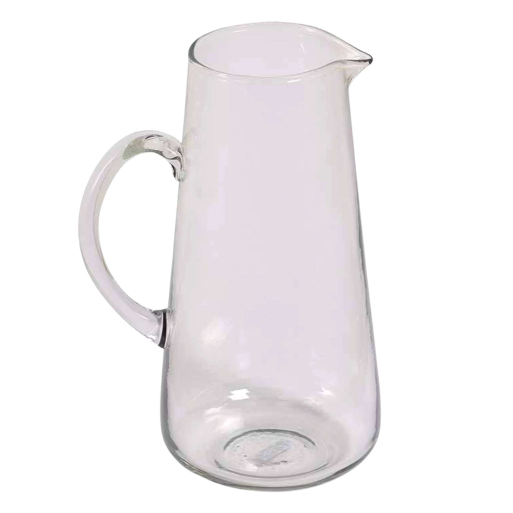 Fonthill Glass Jug with elegant tapered design made from mouth blown, hand finished recycled glass.