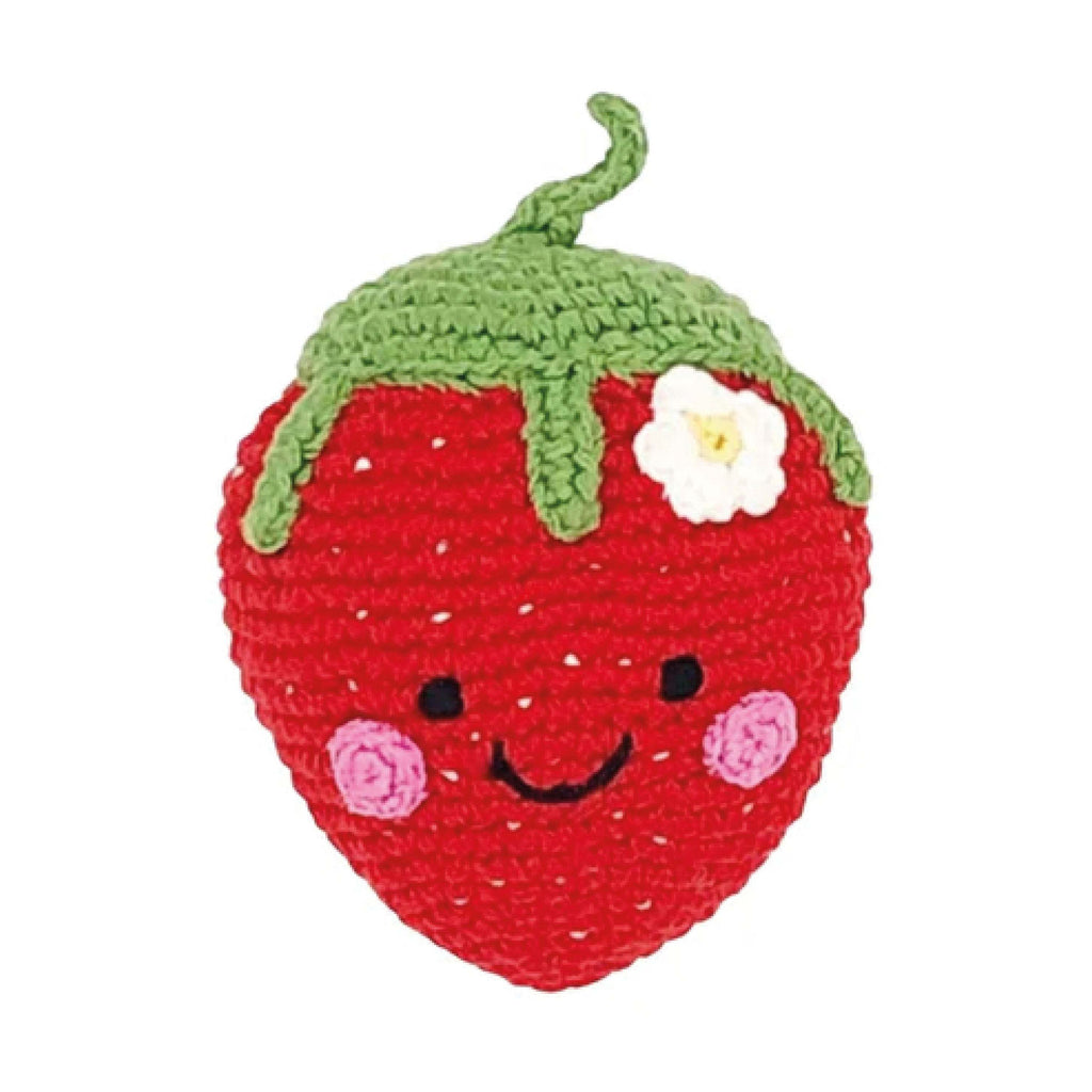 Friendly Strawberry Baby Rattle - Jo And Co Friendly Strawberry Baby Rattle