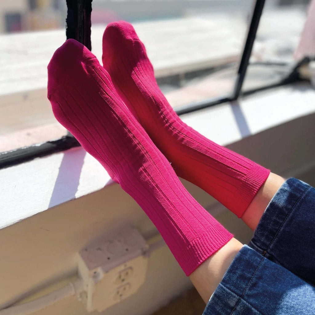 Le Bon Shoppe Fuchsia Her Socks - Jo And Co Le Bon Shoppe Fuchsia Her Socks - Le Bon Shoppe