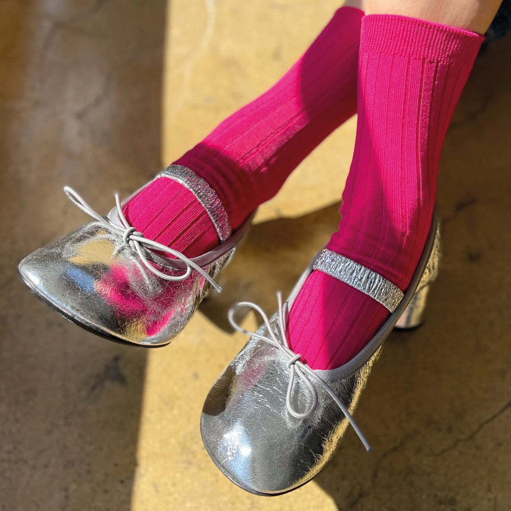 Le Bon Shoppe Fuchsia Her Socks - Jo And Co Le Bon Shoppe Fuchsia Her Socks - Le Bon Shoppe