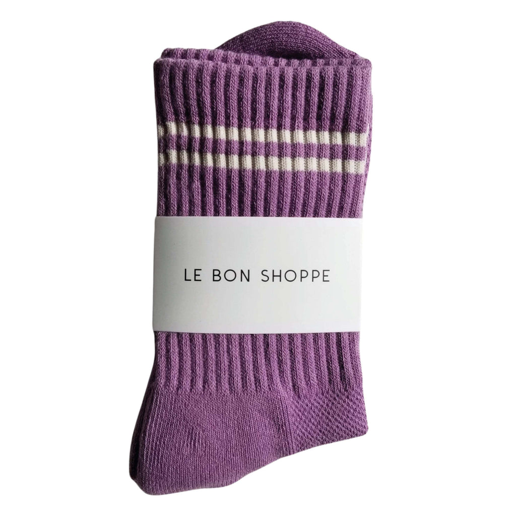 Le Bon Shoppe Grape Boyfriend Socks - Jo And Co Le Bon Shoppe Grape Boyfriend Socks - Le Bon Shoppe