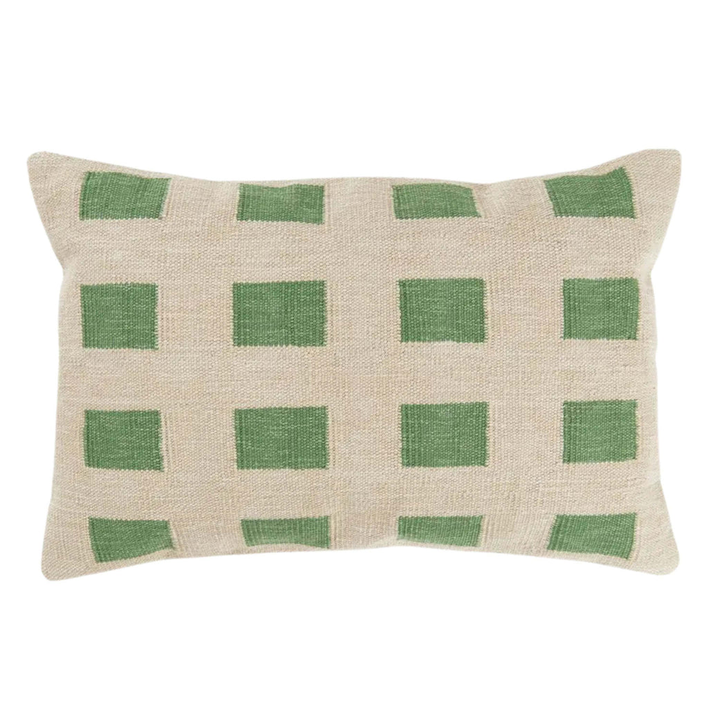 Green Faro Cushion with a durable intricate weave and high-quality yarn, 40 x 60 cm.