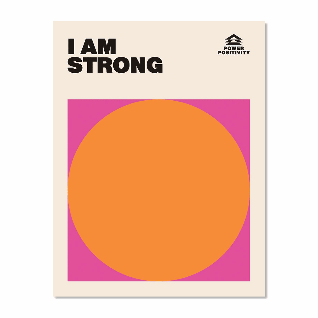 I Am Strong Book cover with empowering quotes, hardback format.