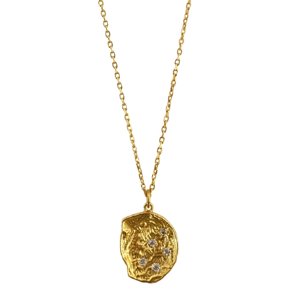 Hultquist Copenhagen Isalyn Necklace, 18K gold-plated sterling silver, elegant design.