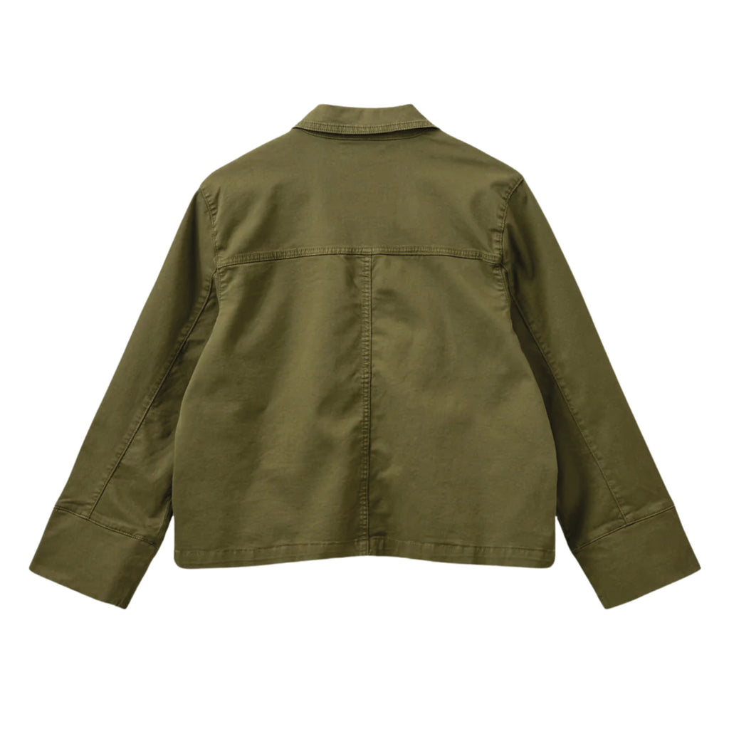 Khaki army green denim jacket with tie front closure and two large front pockets.
Sofie Schnoor Khaki Army Jacket - Jo And Co Sofie Schnoor Khaki Army Jacket - Sofie Schnoor