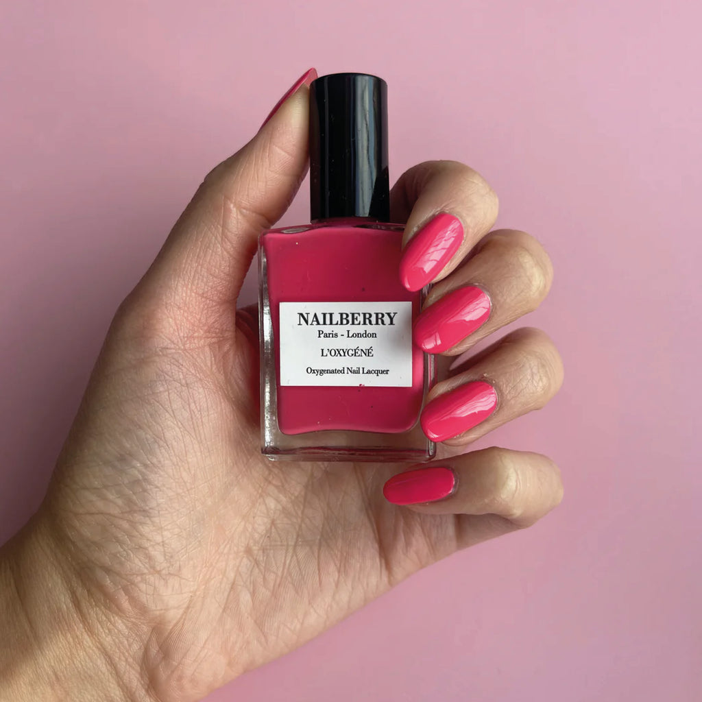 Nailberry Bubblegum Pink Nail Polish in bottle, rosy coral shade.
Nailberry Bubblegum Pink Nail Polish - Jo And Co Nailberry Bubblegum Pink Nail Polish - Nailberry