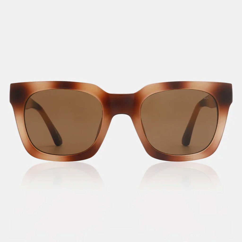 Brown square shape and medium-sized frame sunglasses.
A.KJAERBEDE Nancy Demi Brown Sunglasses - Jo And Co A.KJAERBEDE Nancy Demi Brown Sunglasses - A.KJAERBEDE