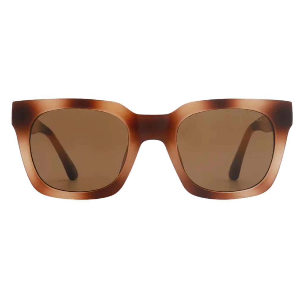 Brown square shape and medium-sized frame sunglasses.
A.KJAERBEDE Nancy Demi Brown Sunglasses - Jo And Co A.KJAERBEDE Nancy Demi Brown Sunglasses - A.KJAERBEDE