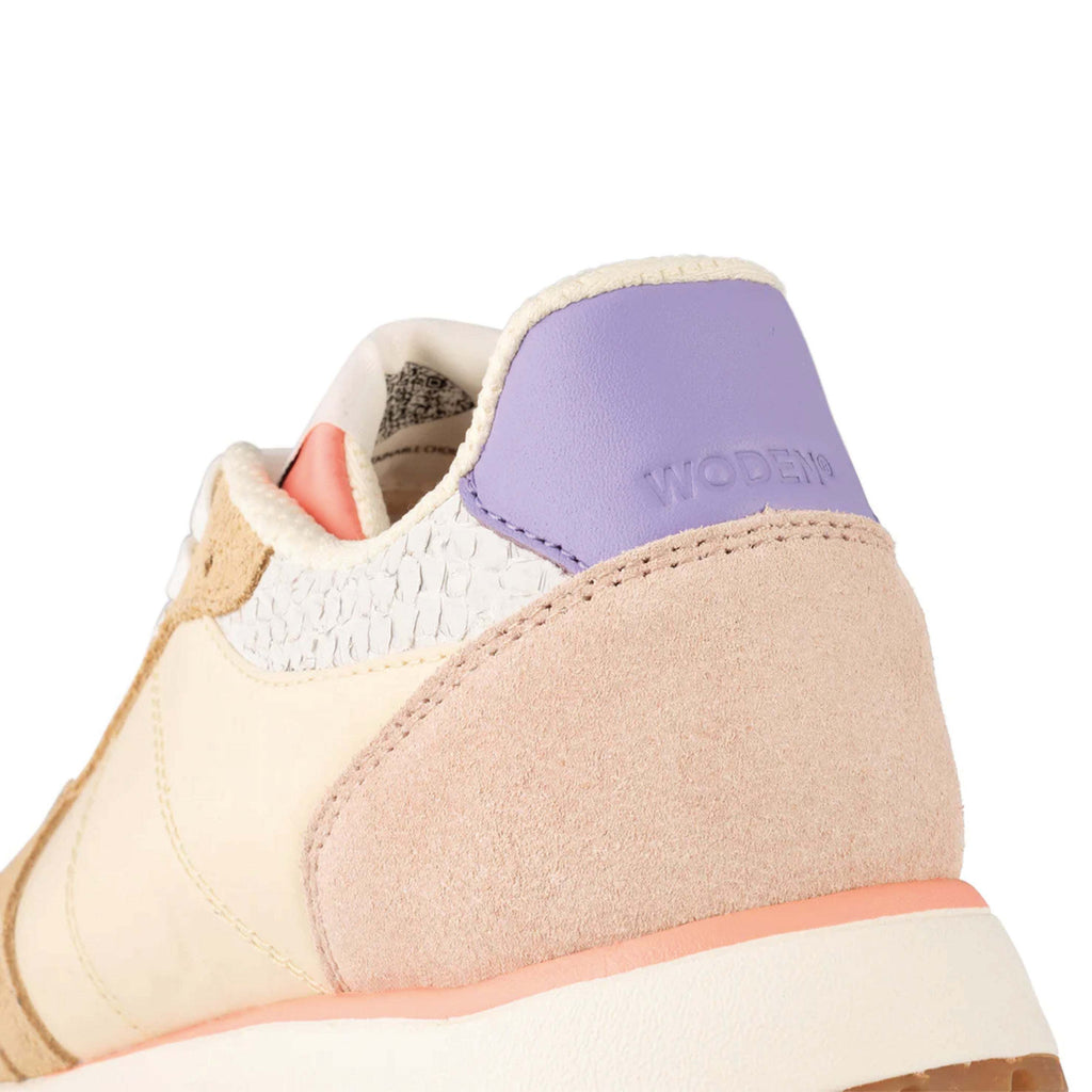 Woden Ronja Powder Multi Sneakers with color blocking, leather and textile design, fish leather heel, and cork sole.
Woden Ronja Powder Multi Sneakers - Jo And Co Woden Ronja Powder Multi Sneakers - Woden