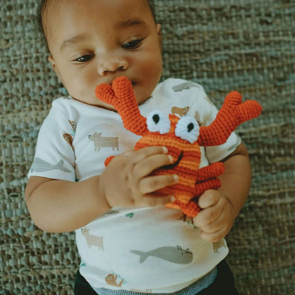 Red Crab Baby Rattle - Jo And Co Red Crab Baby Rattle