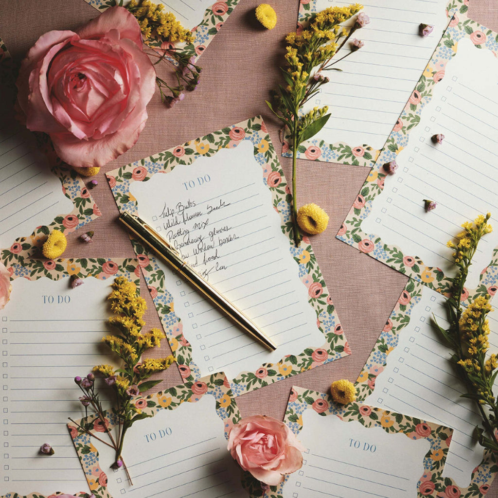 Rifle Paper Co Rosa Notepad - Jo And Co Rifle Paper Co Rosa Notepad - Rifle Paper Co