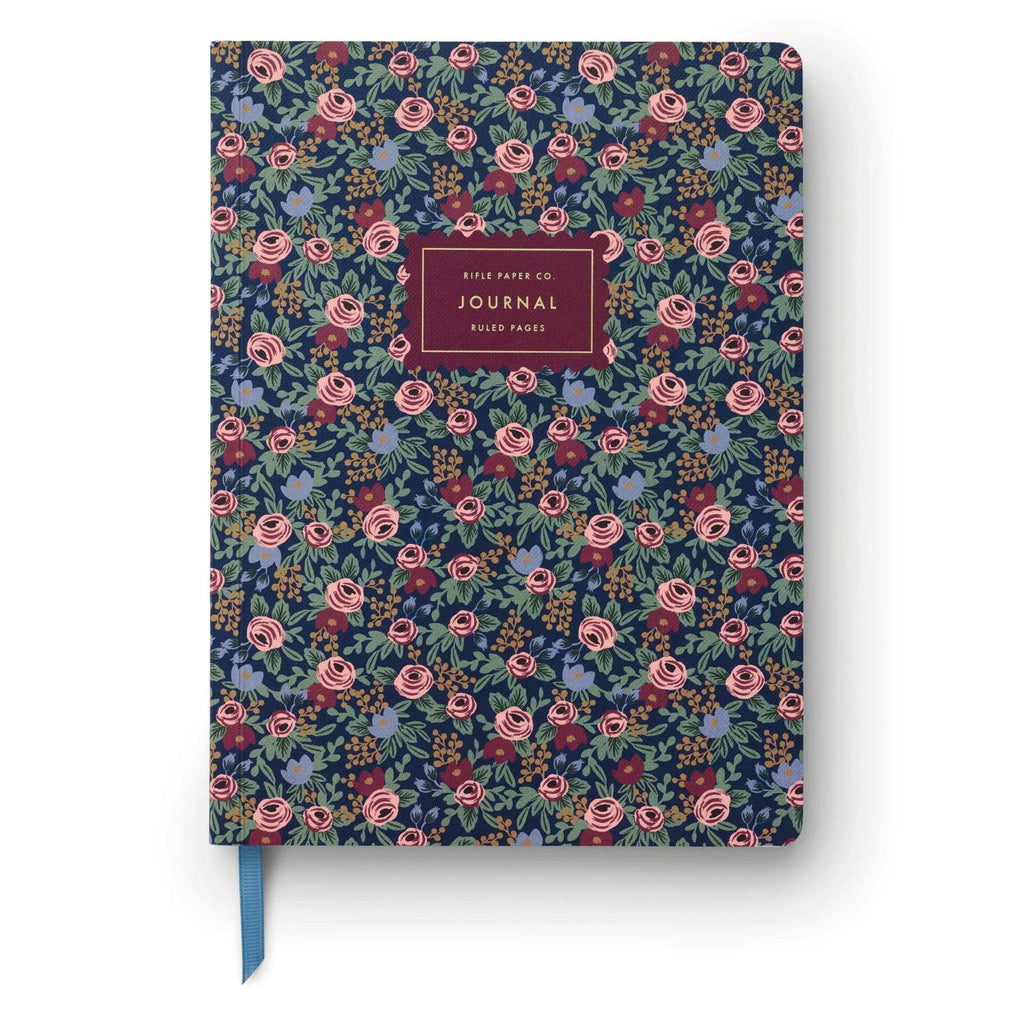 Rosa Softcover Journal with floral design, gold foil, and 150 lined pages.