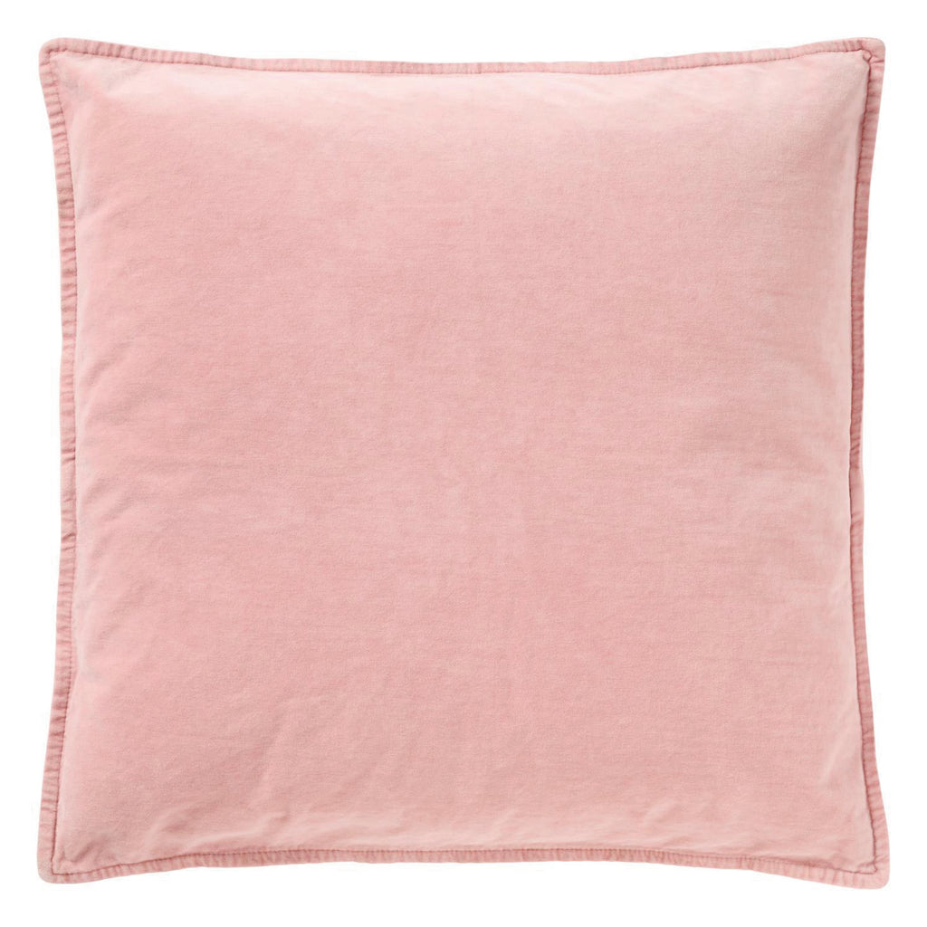 Stonewashed cotton velvet cushion in rose with thin border piping W: 52 L: 52cm
Rose Shadow Velvet Cushion - Jo And Co Rose Shadow Velvet Cushion