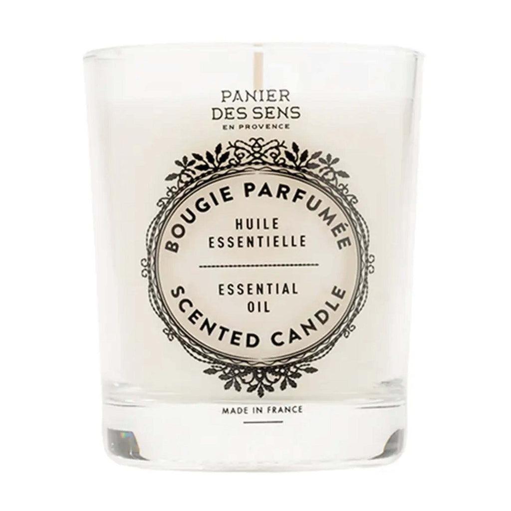 Panier Des Sens Soothing Provence Scented Candle 180g with essential oils, floral notes, vegan-friendly, made in France.