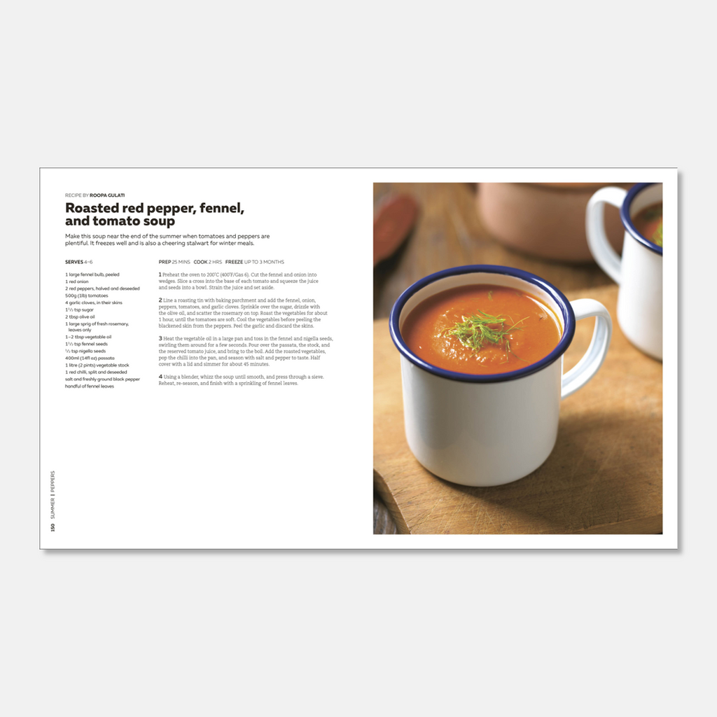 The Soup Book Cookbook features 200 ingredient-led seasonal soup recipes.
The Soup Book Cookbook - Jo And Co The Soup Book Cookbook - Sophie Grigson