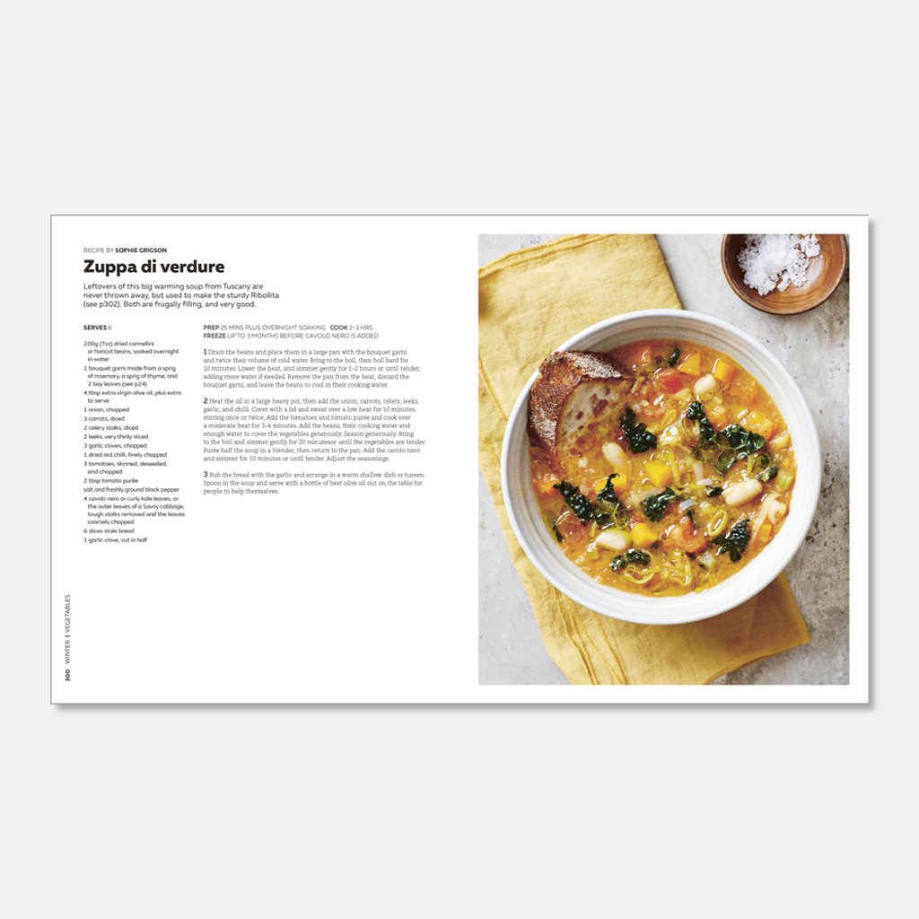 The Soup Book Cookbook features 200 ingredient-led seasonal soup recipes.
The Soup Book Cookbook - Jo And Co The Soup Book Cookbook - Sophie Grigson