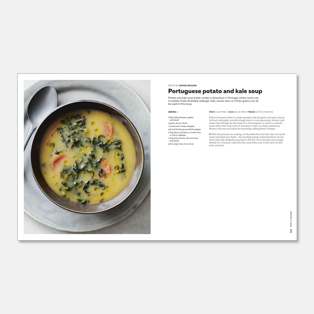 The Soup Book Cookbook features 200 ingredient-led seasonal soup recipes.
The Soup Book Cookbook - Jo And Co The Soup Book Cookbook - Sophie Grigson