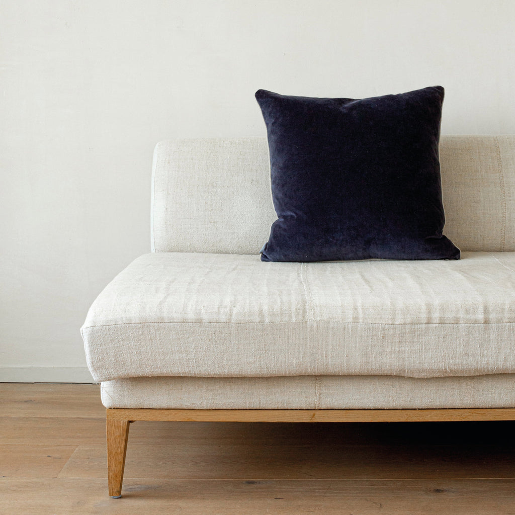 Unari Indigo Velvet Cushion - Jo And Co Unari Indigo Velvet Cushion