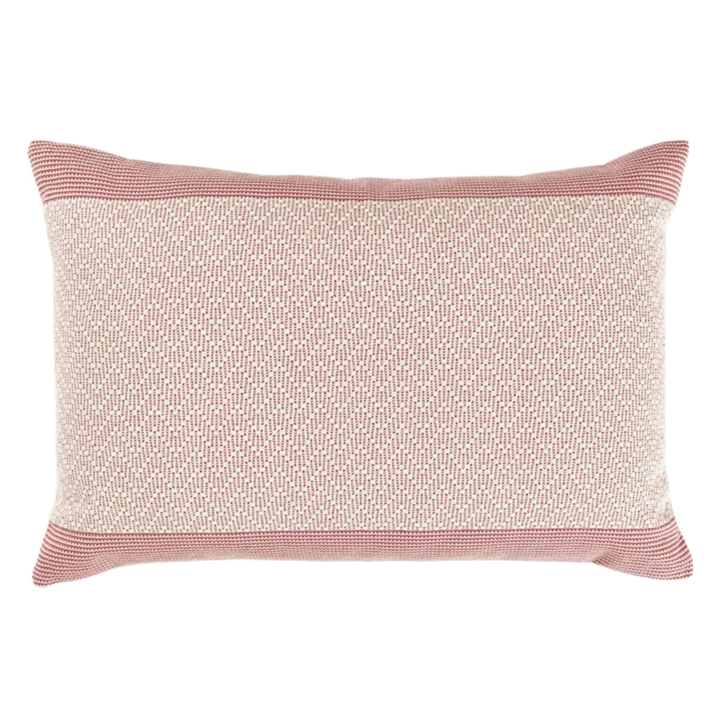 Watermelon Chevron Cushion with raised chevron embroidery on cotton, 40x60 cm.